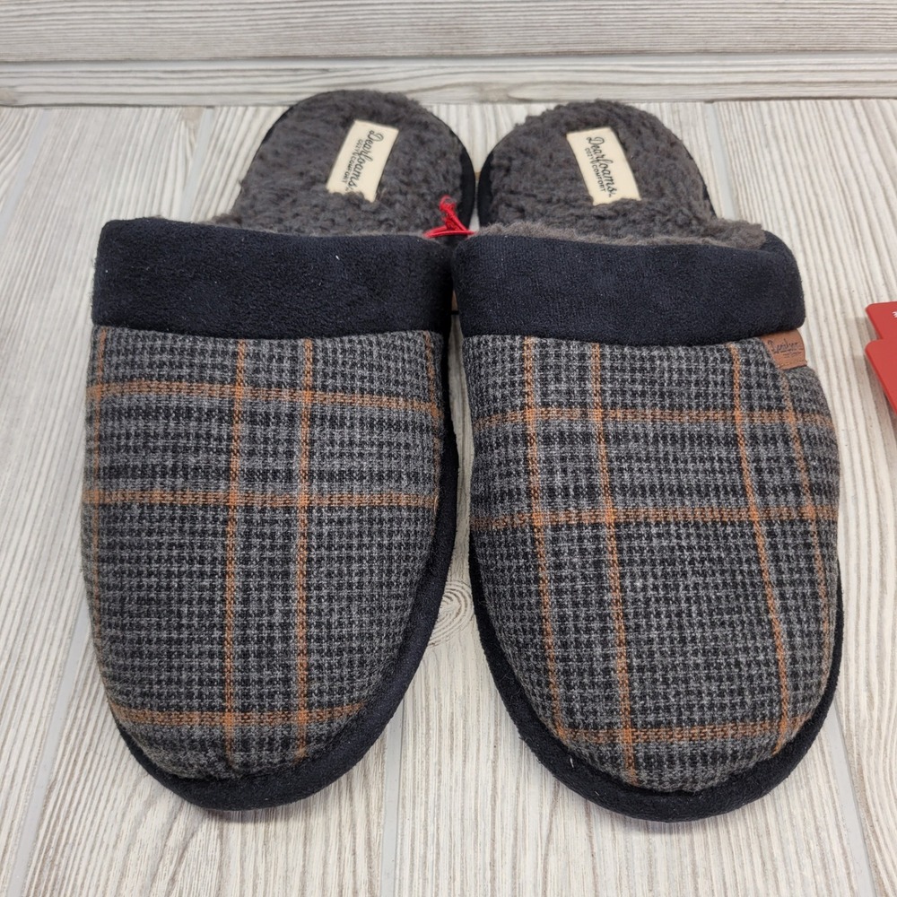 Dearfoams Cozy Comfort Memory Foam Womens Slippers Slip Slide Mule Sherpa 7-8 - Picture 4 of 7